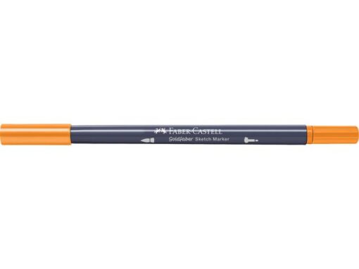 Sketchmarker op alcoholbasis. Marker is voorzien van twee punten: een zachte, flexibele penseelpunt voor grote vlakken en variabele lijndiktes en een finelinerpunt met metalen behuizing (0,6mm) voor contouren en details. Inkt is veegvast, waterbestendig en droogt snel. Hoge dekking door herhaaldelijk aanbrengen van de kleuren en streeploos te blenden. De doppen en de houder zijn gemaakt van 100% gerecycled materiaal en kunnen kleurvariaties vertonen door de productie. Kleur 111 cadmium orange.