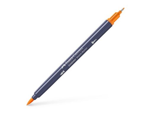Sketchmarker op alcoholbasis. Marker is voorzien van twee punten: een zachte, flexibele penseelpunt voor grote vlakken en variabele lijndiktes en een finelinerpunt met metalen behuizing (0,6mm) voor contouren en details. Inkt is veegvast, waterbestendig en droogt snel. Hoge dekking door herhaaldelijk aanbrengen van de kleuren en streeploos te blenden. De doppen en de houder zijn gemaakt van 100% gerecycled materiaal en kunnen kleurvariaties vertonen door de productie. Kleur 111 cadmium orange.