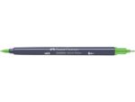 Sketchmarker op alcoholbasis. Marker is voorzien van twee punten: een zachte, flexibele penseelpunt voor grote vlakken en variabele lijndiktes en een finelinerpunt met metalen behuizing (0,6mm) voor contouren en details. Inkt is veegvast, waterbestendig en droogt snel. Hoge dekking door herhaaldelijk aanbrengen van de kleuren en streeploos te blenden. De doppen en de houder zijn gemaakt van 100% gerecycled materiaal en kunnen kleurvariaties vertonen door de productie. Kleur 112 leaf green.