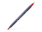 Sketchmarker op alcoholbasis. Marker is voorzien van twee punten: een zachte, flexibele penseelpunt voor grote vlakken en variabele lijndiktes en een finelinerpunt met metalen behuizing (0,6mm) voor contouren en details. Inkt is veegvast, waterbestendig en droogt snel. Hoge dekking door herhaaldelijk aanbrengen van de kleuren en streeploos te blenden. De doppen en de houder zijn gemaakt van 100% gerecycled materiaal en kunnen kleurvariaties vertonen door de productie. Kleur 118 scarlet red.