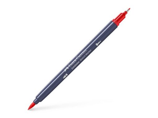 Sketchmarker op alcoholbasis. Marker is voorzien van twee punten: een zachte, flexibele penseelpunt voor grote vlakken en variabele lijndiktes en een finelinerpunt met metalen behuizing (0,6mm) voor contouren en details. Inkt is veegvast, waterbestendig en droogt snel. Hoge dekking door herhaaldelijk aanbrengen van de kleuren en streeploos te blenden. De doppen en de houder zijn gemaakt van 100% gerecycled materiaal en kunnen kleurvariaties vertonen door de productie. Kleur 118 scarlet red.