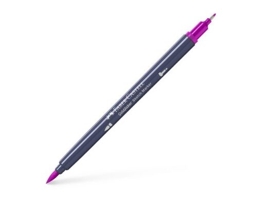 Sketchmarker op alcoholbasis. Marker is voorzien van twee punten: een zachte, flexibele penseelpunt voor grote vlakken en variabele lijndiktes en een finelinerpunt met metalen behuizing (0,6mm) voor contouren en details. Inkt is veegvast, waterbestendig en droogt snel. Hoge dekking door herhaaldelijk aanbrengen van de kleuren en streeploos te blenden. De doppen en de houder zijn gemaakt van 100% gerecycled materiaal en kunnen kleurvariaties vertonen door de productie. Kleur 125 middle purple pink.