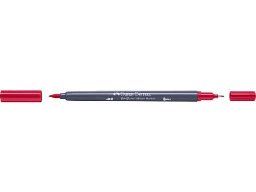 Sketchmarker op alcoholbasis. Marker is voorzien van twee punten: een zachte, flexibele penseelpunt voor grote vlakken en variabele lijndiktes en een finelinerpunt met metalen behuizing (0,6mm) voor contouren en details. Inkt is veegvast, waterbestendig en droogt snel. Hoge dekking door herhaaldelijk aanbrengen van de kleuren en streeploos te blenden. De doppen en de houder zijn gemaakt van 100% gerecycled materiaal en kunnen kleurvariaties vertonen door de productie. Kleur 126 permanent carmine.