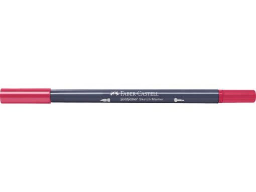 Sketchmarker op alcoholbasis. Marker is voorzien van twee punten: een zachte, flexibele penseelpunt voor grote vlakken en variabele lijndiktes en een finelinerpunt met metalen behuizing (0,6mm) voor contouren en details. Inkt is veegvast, waterbestendig en droogt snel. Hoge dekking door herhaaldelijk aanbrengen van de kleuren en streeploos te blenden. De doppen en de houder zijn gemaakt van 100% gerecycled materiaal en kunnen kleurvariaties vertonen door de productie. Kleur 126 permanent carmine.