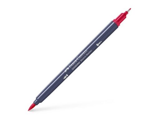 Sketchmarker op alcoholbasis. Marker is voorzien van twee punten: een zachte, flexibele penseelpunt voor grote vlakken en variabele lijndiktes en een finelinerpunt met metalen behuizing (0,6mm) voor contouren en details. Inkt is veegvast, waterbestendig en droogt snel. Hoge dekking door herhaaldelijk aanbrengen van de kleuren en streeploos te blenden. De doppen en de houder zijn gemaakt van 100% gerecycled materiaal en kunnen kleurvariaties vertonen door de productie. Kleur 126 permanent carmine.