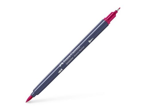 Sketchmarker op alcoholbasis. Marker is voorzien van twee punten: een zachte, flexibele penseelpunt voor grote vlakken en variabele lijndiktes en een finelinerpunt met metalen behuizing (0,6mm) voor contouren en details. Inkt is veegvast, waterbestendig en droogt snel. Hoge dekking door herhaaldelijk aanbrengen van de kleuren en streeploos te blenden. De doppen en de houder zijn gemaakt van 100% gerecycled materiaal en kunnen kleurvariaties vertonen door de productie. Kleur 127 pink carmine.