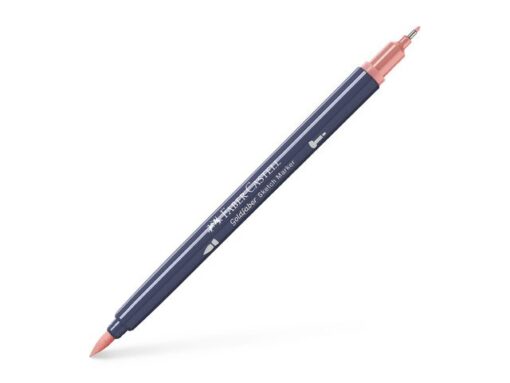 Sketchmarker op alcoholbasis. Marker is voorzien van twee punten: een zachte, flexibele penseelpunt voor grote vlakken en variabele lijndiktes en een finelinerpunt met metalen behuizing (0,6mm) voor contouren en details. Inkt is veegvast, waterbestendig en droogt snel. Hoge dekking door herhaaldelijk aanbrengen van de kleuren en streeploos te blenden. De doppen en de houder zijn gemaakt van 100% gerecycled materiaal en kunnen kleurvariaties vertonen door de productie. Kleur 131 coral.