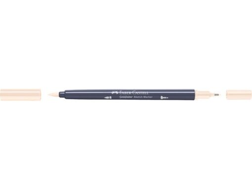 Sketchmarker op alcoholbasis. Marker is voorzien van twee punten: een zachte, flexibele penseelpunt voor grote vlakken en variabele lijndiktes en een finelinerpunt met metalen behuizing (0,6mm) voor contouren en details. Inkt is veegvast, waterbestendig en droogt snel. Hoge dekking door herhaaldelijk aanbrengen van de kleuren en streeploos te blenden. De doppen en de houder zijn gemaakt van 100% gerecycled materiaal en kunnen kleurvariaties vertonen door de productie. Kleur 132 beige red.