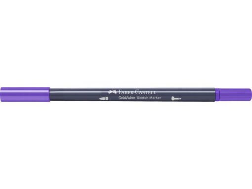 Sketchmarker op alcoholbasis. Marker is voorzien van twee punten: een zachte, flexibele penseelpunt voor grote vlakken en variabele lijndiktes en een finelinerpunt met metalen behuizing (0,6mm) voor contouren en details. Inkt is veegvast, waterbestendig en droogt snel. Hoge dekking door herhaaldelijk aanbrengen van de kleuren en streeploos te blenden. De doppen en de houder zijn gemaakt van 100% gerecycled materiaal en kunnen kleurvariaties vertonen door de productie. Kleur 136 purple violet.