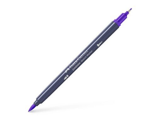 Sketchmarker op alcoholbasis. Marker is voorzien van twee punten: een zachte, flexibele penseelpunt voor grote vlakken en variabele lijndiktes en een finelinerpunt met metalen behuizing (0,6mm) voor contouren en details. Inkt is veegvast, waterbestendig en droogt snel. Hoge dekking door herhaaldelijk aanbrengen van de kleuren en streeploos te blenden. De doppen en de houder zijn gemaakt van 100% gerecycled materiaal en kunnen kleurvariaties vertonen door de productie. Kleur 136 purple violet.