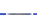 Sketchmarker op alcoholbasis. Marker is voorzien van twee punten: een zachte, flexibele penseelpunt voor grote vlakken en variabele lijndiktes en een finelinerpunt met metalen behuizing (0,6mm) voor contouren en details. Inkt is veegvast, waterbestendig en droogt snel. Hoge dekking door herhaaldelijk aanbrengen van de kleuren en streeploos te blenden. De doppen en de houder zijn gemaakt van 100% gerecycled materiaal en kunnen kleurvariaties vertonen door de productie. Kleur 151 helioblue reddish.