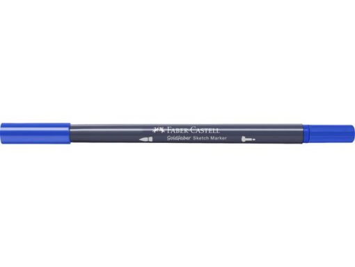 Sketchmarker op alcoholbasis. Marker is voorzien van twee punten: een zachte, flexibele penseelpunt voor grote vlakken en variabele lijndiktes en een finelinerpunt met metalen behuizing (0,6mm) voor contouren en details. Inkt is veegvast, waterbestendig en droogt snel. Hoge dekking door herhaaldelijk aanbrengen van de kleuren en streeploos te blenden. De doppen en de houder zijn gemaakt van 100% gerecycled materiaal en kunnen kleurvariaties vertonen door de productie. Kleur 151 helioblue reddish.