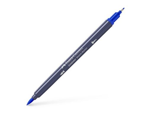 Sketchmarker op alcoholbasis. Marker is voorzien van twee punten: een zachte, flexibele penseelpunt voor grote vlakken en variabele lijndiktes en een finelinerpunt met metalen behuizing (0,6mm) voor contouren en details. Inkt is veegvast, waterbestendig en droogt snel. Hoge dekking door herhaaldelijk aanbrengen van de kleuren en streeploos te blenden. De doppen en de houder zijn gemaakt van 100% gerecycled materiaal en kunnen kleurvariaties vertonen door de productie. Kleur 151 helioblue reddish.