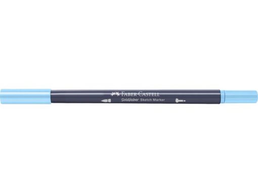 Sketchmarker op alcoholbasis. Marker is voorzien van twee punten: een zachte, flexibele penseelpunt voor grote vlakken en variabele lijndiktes en een finelinerpunt met metalen behuizing (0,6mm) voor contouren en details. Inkt is veegvast, waterbestendig en droogt snel. Hoge dekking door herhaaldelijk aanbrengen van de kleuren en streeploos te blenden. De doppen en de houder zijn gemaakt van 100% gerecycled materiaal en kunnen kleurvariaties vertonen door de productie. Kleur 164 water blue.