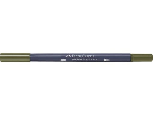 Sketchmarker op alcoholbasis. Marker is voorzien van twee punten: een zachte, flexibele penseelpunt voor grote vlakken en variabele lijndiktes en een finelinerpunt met metalen behuizing (0,6mm) voor contouren en details. Inkt is veegvast, waterbestendig en droogt snel. Hoge dekking door herhaaldelijk aanbrengen van de kleuren en streeploos te blenden. De doppen en de houder zijn gemaakt van 100% gerecycled materiaal en kunnen kleurvariaties vertonen door de productie. Kleur 173 olive green yellowish.