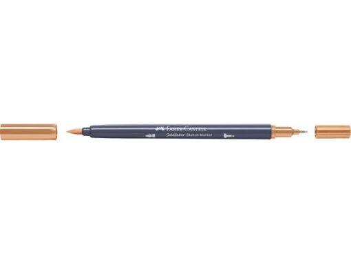 Sketchmarker op alcoholbasis. Marker is voorzien van twee punten: een zachte, flexibele penseelpunt voor grote vlakken en variabele lijndiktes en een finelinerpunt met metalen behuizing (0,6mm) voor contouren en details. Inkt is veegvast, waterbestendig en droogt snel. Hoge dekking door herhaaldelijk aanbrengen van de kleuren en streeploos te blenden. De doppen en de houder zijn gemaakt van 100% gerecycled materiaal en kunnen kleurvariaties vertonen door de productie. Kleur 186 terracotta.