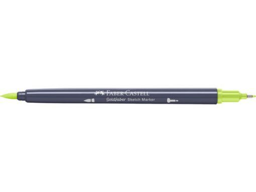 Sketchmarker op alcoholbasis. Marker is voorzien van twee punten: een zachte, flexibele penseelpunt voor grote vlakken en variabele lijndiktes en een finelinerpunt met metalen behuizing (0,6mm) voor contouren en details. Inkt is veegvast, waterbestendig en droogt snel. Hoge dekking door herhaaldelijk aanbrengen van de kleuren en streeploos te blenden. De doppen en de houder zijn gemaakt van 100% gerecycled materiaal en kunnen kleurvariaties vertonen door de productie. Kleur 207 dull lime.