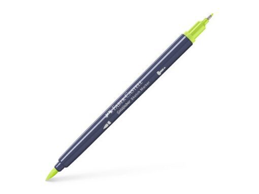 Sketchmarker op alcoholbasis. Marker is voorzien van twee punten: een zachte, flexibele penseelpunt voor grote vlakken en variabele lijndiktes en een finelinerpunt met metalen behuizing (0,6mm) voor contouren en details. Inkt is veegvast, waterbestendig en droogt snel. Hoge dekking door herhaaldelijk aanbrengen van de kleuren en streeploos te blenden. De doppen en de houder zijn gemaakt van 100% gerecycled materiaal en kunnen kleurvariaties vertonen door de productie. Kleur 207 dull lime.