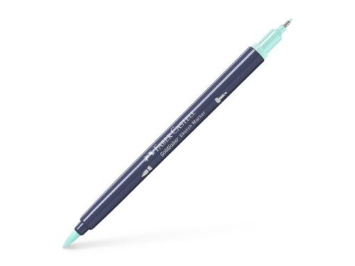 Sketchmarker op alcoholbasis. Marker is voorzien van twee punten: een zachte, flexibele penseelpunt voor grote vlakken en variabele lijndiktes en een finelinerpunt met metalen behuizing (0,6mm) voor contouren en details. Inkt is veegvast, waterbestendig en droogt snel. Hoge dekking door herhaaldelijk aanbrengen van de kleuren en streeploos te blenden. De doppen en de houder zijn gemaakt van 100% gerecycled materiaal en kunnen kleurvariaties vertonen door de productie. Kleur 240 aqua.