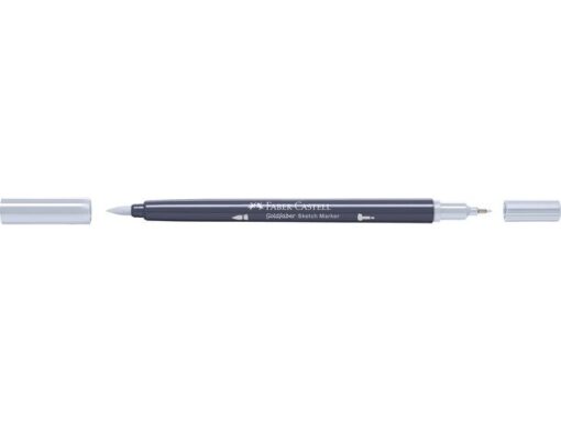 Sketchmarker op alcoholbasis. Marker is voorzien van twee punten: een zachte, flexibele penseelpunt voor grote vlakken en variabele lijndiktes en een finelinerpunt met metalen behuizing (0,6mm) voor contouren en details. Inkt is veegvast, waterbestendig en droogt snel. Hoge dekking door herhaaldelijk aanbrengen van de kleuren en streeploos te blenden. De doppen en de houder zijn gemaakt van 100% gerecycled materiaal en kunnen kleurvariaties vertonen door de productie. Kleur 241 cold grey XI.