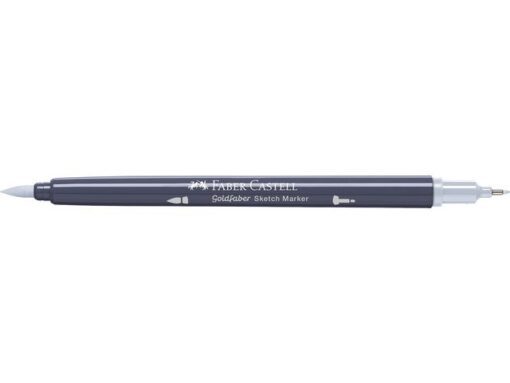 Sketchmarker op alcoholbasis. Marker is voorzien van twee punten: een zachte, flexibele penseelpunt voor grote vlakken en variabele lijndiktes en een finelinerpunt met metalen behuizing (0,6mm) voor contouren en details. Inkt is veegvast, waterbestendig en droogt snel. Hoge dekking door herhaaldelijk aanbrengen van de kleuren en streeploos te blenden. De doppen en de houder zijn gemaakt van 100% gerecycled materiaal en kunnen kleurvariaties vertonen door de productie. Kleur 241 cold grey XI.