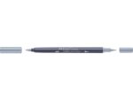 Sketchmarker op alcoholbasis. Marker is voorzien van twee punten: een zachte, flexibele penseelpunt voor grote vlakken en variabele lijndiktes en een finelinerpunt met metalen behuizing (0,6mm) voor contouren en details. Inkt is veegvast, waterbestendig en droogt snel. Hoge dekking door herhaaldelijk aanbrengen van de kleuren en streeploos te blenden. De doppen en de houder zijn gemaakt van 100% gerecycled materiaal en kunnen kleurvariaties vertonen door de productie. Kleur 242 cold grey XII.