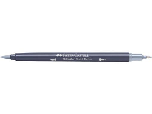 Sketchmarker op alcoholbasis. Marker is voorzien van twee punten: een zachte, flexibele penseelpunt voor grote vlakken en variabele lijndiktes en een finelinerpunt met metalen behuizing (0,6mm) voor contouren en details. Inkt is veegvast, waterbestendig en droogt snel. Hoge dekking door herhaaldelijk aanbrengen van de kleuren en streeploos te blenden. De doppen en de houder zijn gemaakt van 100% gerecycled materiaal en kunnen kleurvariaties vertonen door de productie. Kleur 242 cold grey XII.