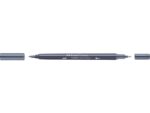 Sketchmarker op alcoholbasis. Marker is voorzien van twee punten: een zachte, flexibele penseelpunt voor grote vlakken en variabele lijndiktes en een finelinerpunt met metalen behuizing (0,6mm) voor contouren en details. Inkt is veegvast, waterbestendig en droogt snel. Hoge dekking door herhaaldelijk aanbrengen van de kleuren en streeploos te blenden. De doppen en de houder zijn gemaakt van 100% gerecycled materiaal en kunnen kleurvariaties vertonen door de productie. Kleur 243 cold grey XIII.