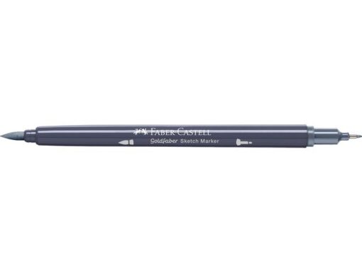 Sketchmarker op alcoholbasis. Marker is voorzien van twee punten: een zachte, flexibele penseelpunt voor grote vlakken en variabele lijndiktes en een finelinerpunt met metalen behuizing (0,6mm) voor contouren en details. Inkt is veegvast, waterbestendig en droogt snel. Hoge dekking door herhaaldelijk aanbrengen van de kleuren en streeploos te blenden. De doppen en de houder zijn gemaakt van 100% gerecycled materiaal en kunnen kleurvariaties vertonen door de productie. Kleur 243 cold grey XIII.