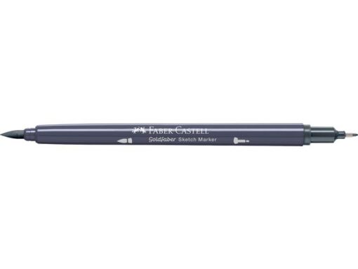 Sketchmarker op alcoholbasis. Marker is voorzien van twee punten: een zachte, flexibele penseelpunt voor grote vlakken en variabele lijndiktes en een finelinerpunt met metalen behuizing (0,6mm) voor contouren en details. Inkt is veegvast, waterbestendig en droogt snel. Hoge dekking door herhaaldelijk aanbrengen van de kleuren en streeploos te blenden. De doppen en de houder zijn gemaakt van 100% gerecycled materiaal en kunnen kleurvariaties vertonen door de productie. Kleur 244 cold grey XIV.