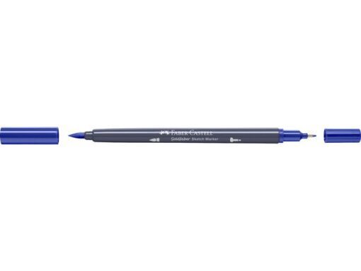 Sketchmarker op alcoholbasis. Marker is voorzien van twee punten: een zachte, flexibele penseelpunt voor grote vlakken en variabele lijndiktes en een finelinerpunt met metalen behuizing (0,6mm) voor contouren en details. Inkt is veegvast, waterbestendig en droogt snel. Hoge dekking door herhaaldelijk aanbrengen van de kleuren en streeploos te blenden. De doppen en de houder zijn gemaakt van 100% gerecycled materiaal en kunnen kleurvariaties vertonen door de productie. Kleur 247 indanthrene blue.