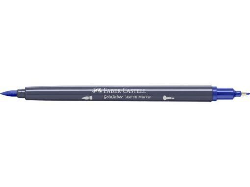 Sketchmarker op alcoholbasis. Marker is voorzien van twee punten: een zachte, flexibele penseelpunt voor grote vlakken en variabele lijndiktes en een finelinerpunt met metalen behuizing (0,6mm) voor contouren en details. Inkt is veegvast, waterbestendig en droogt snel. Hoge dekking door herhaaldelijk aanbrengen van de kleuren en streeploos te blenden. De doppen en de houder zijn gemaakt van 100% gerecycled materiaal en kunnen kleurvariaties vertonen door de productie. Kleur 247 indanthrene blue.