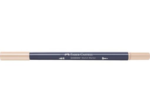 Sketchmarker op alcoholbasis. Marker is voorzien van twee punten: een zachte, flexibele penseelpunt voor grote vlakken en variabele lijndiktes en een finelinerpunt met metalen behuizing (0,6mm) voor contouren en details. Inkt is veegvast, waterbestendig en droogt snel. Hoge dekking door herhaaldelijk aanbrengen van de kleuren en streeploos te blenden. De doppen en de houder zijn gemaakt van 100% gerecycled materiaal en kunnen kleurvariaties vertonen door de productie. Kleur 281 sand.