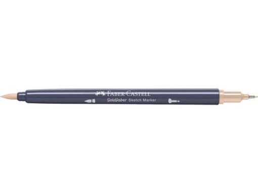 Sketchmarker op alcoholbasis. Marker is voorzien van twee punten: een zachte, flexibele penseelpunt voor grote vlakken en variabele lijndiktes en een finelinerpunt met metalen behuizing (0,6mm) voor contouren en details. Inkt is veegvast, waterbestendig en droogt snel. Hoge dekking door herhaaldelijk aanbrengen van de kleuren en streeploos te blenden. De doppen en de houder zijn gemaakt van 100% gerecycled materiaal en kunnen kleurvariaties vertonen door de productie. Kleur 281 sand.