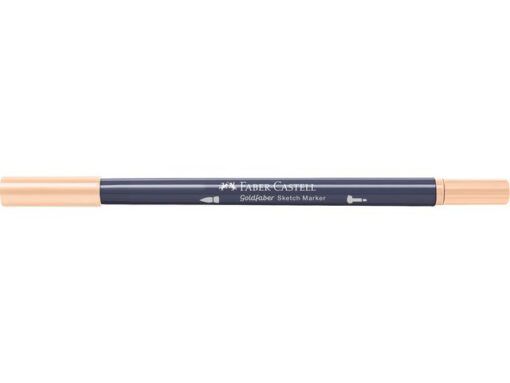 Sketchmarker op alcoholbasis. Marker is voorzien van twee punten: een zachte, flexibele penseelpunt voor grote vlakken en variabele lijndiktes en een finelinerpunt met metalen behuizing (0,6mm) voor contouren en details. Inkt is veegvast, waterbestendig en droogt snel. Hoge dekking door herhaaldelijk aanbrengen van de kleuren en streeploos te blenden. De doppen en de houder zijn gemaakt van 100% gerecycled materiaal en kunnen kleurvariaties vertonen door de productie. Kleur 303 powder.