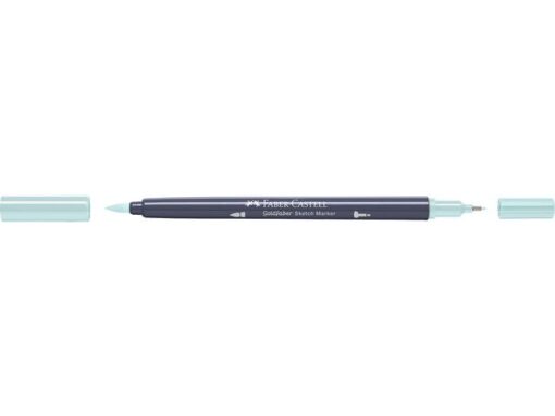 Sketchmarker op alcoholbasis. Marker is voorzien van twee punten: een zachte, flexibele penseelpunt voor grote vlakken en variabele lijndiktes en een finelinerpunt met metalen behuizing (0,6mm) voor contouren en details. Inkt is veegvast, waterbestendig en droogt snel. Hoge dekking door herhaaldelijk aanbrengen van de kleuren en streeploos te blenden. De doppen en de houder zijn gemaakt van 100% gerecycled materiaal en kunnen kleurvariaties vertonen door de productie. Kleur 310 pale mint.
