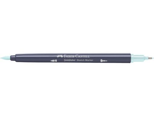 Sketchmarker op alcoholbasis. Marker is voorzien van twee punten: een zachte, flexibele penseelpunt voor grote vlakken en variabele lijndiktes en een finelinerpunt met metalen behuizing (0,6mm) voor contouren en details. Inkt is veegvast, waterbestendig en droogt snel. Hoge dekking door herhaaldelijk aanbrengen van de kleuren en streeploos te blenden. De doppen en de houder zijn gemaakt van 100% gerecycled materiaal en kunnen kleurvariaties vertonen door de productie. Kleur 310 pale mint.