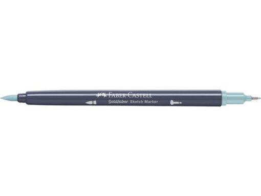 Sketchmarker op alcoholbasis. Marker is voorzien van twee punten: een zachte, flexibele penseelpunt voor grote vlakken en variabele lijndiktes en een finelinerpunt met metalen behuizing (0,6mm) voor contouren en details. Inkt is veegvast, waterbestendig en droogt snel. Hoge dekking door herhaaldelijk aanbrengen van de kleuren en streeploos te blenden. De doppen en de houder zijn gemaakt van 100% gerecycled materiaal en kunnen kleurvariaties vertonen door de productie. Kleur 311 vintage turquoise.