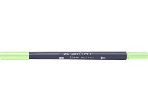 Sketchmarker op alcoholbasis. Marker is voorzien van twee punten: een zachte, flexibele penseelpunt voor grote vlakken en variabele lijndiktes en een finelinerpunt met metalen behuizing (0,6mm) voor contouren en details. Inkt is veegvast, waterbestendig en droogt snel. Hoge dekking door herhaaldelijk aanbrengen van de kleuren en streeploos te blenden. De doppen en de houder zijn gemaakt van 100% gerecycled materiaal en kunnen kleurvariaties vertonen door de productie. Kleur 312 fresh bamboo.