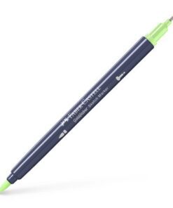 Sketchmarker op alcoholbasis. Marker is voorzien van twee punten: een zachte, flexibele penseelpunt voor grote vlakken en variabele lijndiktes en een finelinerpunt met metalen behuizing (0,6mm) voor contouren en details. Inkt is veegvast, waterbestendig en droogt snel. Hoge dekking door herhaaldelijk aanbrengen van de kleuren en streeploos te blenden. De doppen en de houder zijn gemaakt van 100% gerecycled materiaal en kunnen kleurvariaties vertonen door de productie. Kleur 312 fresh bamboo.