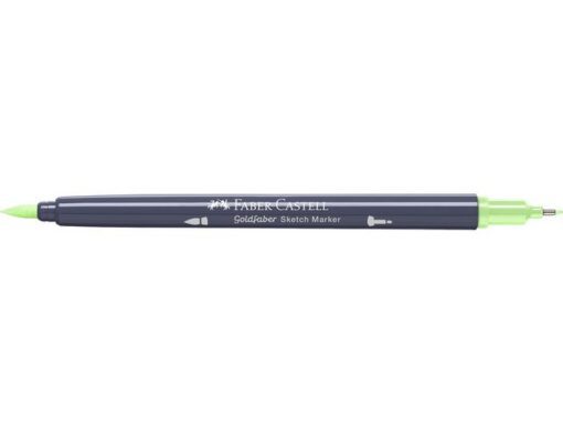 Sketchmarker op alcoholbasis. Marker is voorzien van twee punten: een zachte, flexibele penseelpunt voor grote vlakken en variabele lijndiktes en een finelinerpunt met metalen behuizing (0,6mm) voor contouren en details. Inkt is veegvast, waterbestendig en droogt snel. Hoge dekking door herhaaldelijk aanbrengen van de kleuren en streeploos te blenden. De doppen en de houder zijn gemaakt van 100% gerecycled materiaal en kunnen kleurvariaties vertonen door de productie. Kleur 312 fresh bamboo.