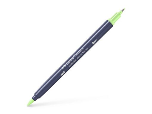 Sketchmarker op alcoholbasis. Marker is voorzien van twee punten: een zachte, flexibele penseelpunt voor grote vlakken en variabele lijndiktes en een finelinerpunt met metalen behuizing (0,6mm) voor contouren en details. Inkt is veegvast, waterbestendig en droogt snel. Hoge dekking door herhaaldelijk aanbrengen van de kleuren en streeploos te blenden. De doppen en de houder zijn gemaakt van 100% gerecycled materiaal en kunnen kleurvariaties vertonen door de productie. Kleur 312 fresh bamboo.