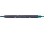 Sketchmarker op alcoholbasis. Marker is voorzien van twee punten: een zachte, flexibele penseelpunt voor grote vlakken en variabele lijndiktes en een finelinerpunt met metalen behuizing (0,6mm) voor contouren en details. Inkt is veegvast, waterbestendig en droogt snel. Hoge dekking door herhaaldelijk aanbrengen van de kleuren en streeploos te blenden. De doppen en de houder zijn gemaakt van 100% gerecycled materiaal en kunnen kleurvariaties vertonen door de productie. Kleur 313 dark cobalt green.