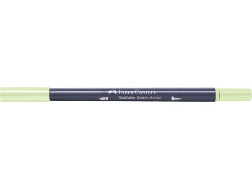 Sketchmarker op alcoholbasis. Marker is voorzien van twee punten: een zachte, flexibele penseelpunt voor grote vlakken en variabele lijndiktes en een finelinerpunt met metalen behuizing (0,6mm) voor contouren en details. Inkt is veegvast, waterbestendig en droogt snel. Hoge dekking door herhaaldelijk aanbrengen van de kleuren en streeploos te blenden. De doppen en de houder zijn gemaakt van 100% gerecycled materiaal en kunnen kleurvariaties vertonen door de productie. Kleur 314 light earth green.