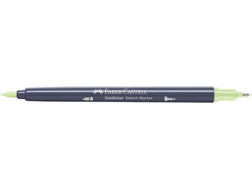 Sketchmarker op alcoholbasis. Marker is voorzien van twee punten: een zachte, flexibele penseelpunt voor grote vlakken en variabele lijndiktes en een finelinerpunt met metalen behuizing (0,6mm) voor contouren en details. Inkt is veegvast, waterbestendig en droogt snel. Hoge dekking door herhaaldelijk aanbrengen van de kleuren en streeploos te blenden. De doppen en de houder zijn gemaakt van 100% gerecycled materiaal en kunnen kleurvariaties vertonen door de productie. Kleur 314 light earth green.
