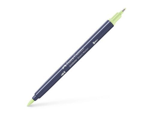 Sketchmarker op alcoholbasis. Marker is voorzien van twee punten: een zachte, flexibele penseelpunt voor grote vlakken en variabele lijndiktes en een finelinerpunt met metalen behuizing (0,6mm) voor contouren en details. Inkt is veegvast, waterbestendig en droogt snel. Hoge dekking door herhaaldelijk aanbrengen van de kleuren en streeploos te blenden. De doppen en de houder zijn gemaakt van 100% gerecycled materiaal en kunnen kleurvariaties vertonen door de productie. Kleur 314 light earth green.
