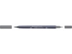 Sketchmarker op alcoholbasis. Marker is voorzien van twee punten: een zachte, flexibele penseelpunt voor grote vlakken en variabele lijndiktes en een finelinerpunt met metalen behuizing (0,6mm) voor contouren en details. Inkt is veegvast, waterbestendig en droogt snel. Hoge dekking door herhaaldelijk aanbrengen van de kleuren en streeploos te blenden. De doppen en de houder zijn gemaakt van 100% gerecycled materiaal en kunnen kleurvariaties vertonen door de productie. Kleur 333 neutral grey III.