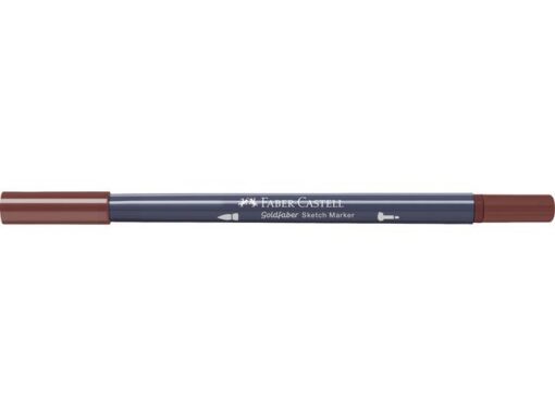 Sketchmarker op alcoholbasis. Marker is voorzien van twee punten: een zachte, flexibele penseelpunt voor grote vlakken en variabele lijndiktes en een finelinerpunt met metalen behuizing (0,6mm) voor contouren en details. Inkt is veegvast, waterbestendig en droogt snel. Hoge dekking door herhaaldelijk aanbrengen van de kleuren en streeploos te blenden. De doppen en de houder zijn gemaakt van 100% gerecycled materiaal en kunnen kleurvariaties vertonen door de productie. Kleur 378 mahogany.