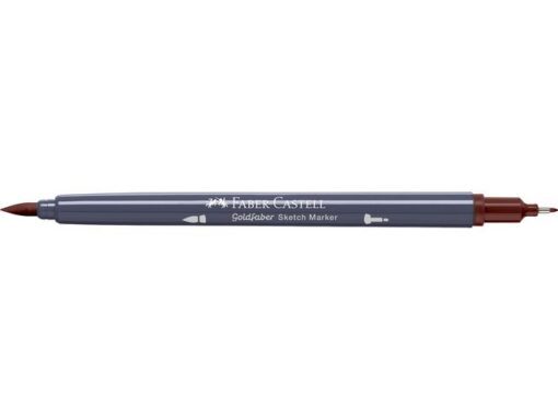Sketchmarker op alcoholbasis. Marker is voorzien van twee punten: een zachte, flexibele penseelpunt voor grote vlakken en variabele lijndiktes en een finelinerpunt met metalen behuizing (0,6mm) voor contouren en details. Inkt is veegvast, waterbestendig en droogt snel. Hoge dekking door herhaaldelijk aanbrengen van de kleuren en streeploos te blenden. De doppen en de houder zijn gemaakt van 100% gerecycled materiaal en kunnen kleurvariaties vertonen door de productie. Kleur 378 mahogany.