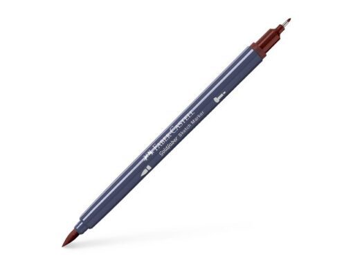 Sketchmarker op alcoholbasis. Marker is voorzien van twee punten: een zachte, flexibele penseelpunt voor grote vlakken en variabele lijndiktes en een finelinerpunt met metalen behuizing (0,6mm) voor contouren en details. Inkt is veegvast, waterbestendig en droogt snel. Hoge dekking door herhaaldelijk aanbrengen van de kleuren en streeploos te blenden. De doppen en de houder zijn gemaakt van 100% gerecycled materiaal en kunnen kleurvariaties vertonen door de productie. Kleur 378 mahogany.